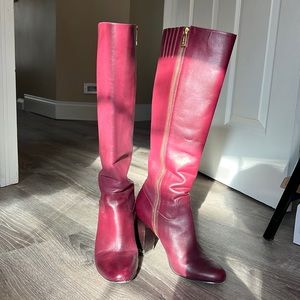 Michael Kors Tall Heeled Leather Boots (8)